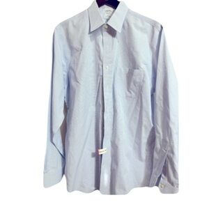 Brooks Brothers Slim Fit Blue Dress Shirt Non Iron Sz 16 1/2 35 Men